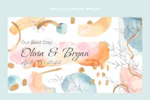 Free vector hand drawn wedding twitch background