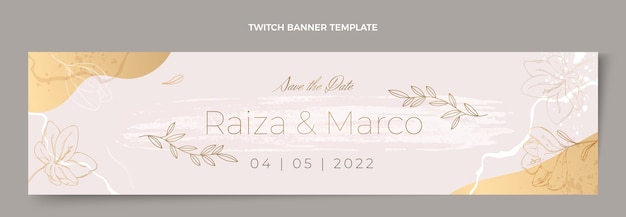 Banner di contrazione del matrimonio disegnato a mano