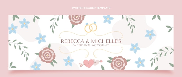 Hand drawn wedding twitter header