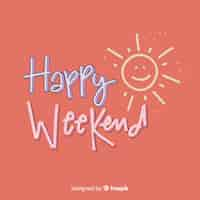 Free vector hand drawn weekend greeting