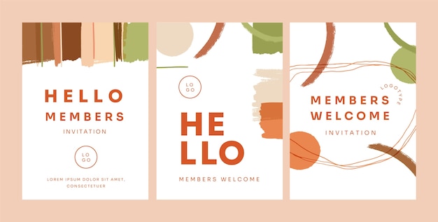 Free vector hand drawn welcome card template