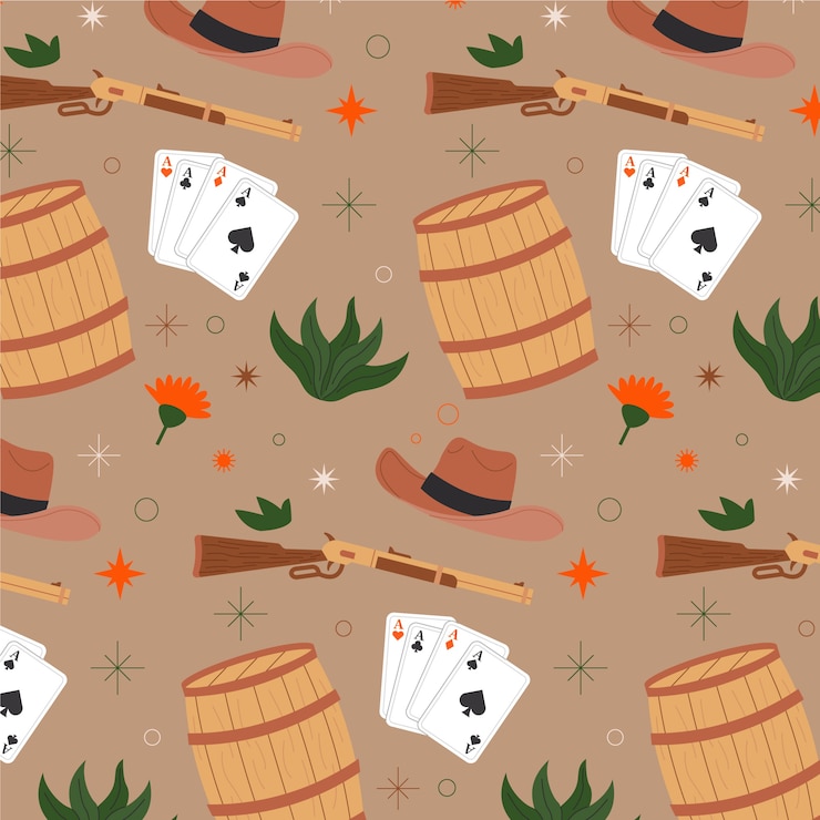 Free Vector hand drawn western pattern design