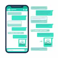 Free vector hand drawn whatsapp chat template