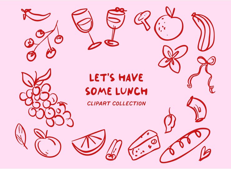 Free Vector hand drawn whimsical food clipart
