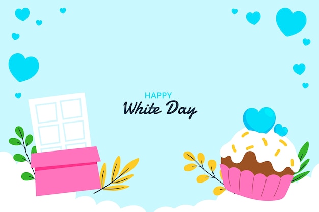 Hand drawn white day background