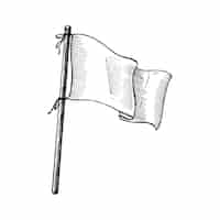 Free vector hand drawn white flag