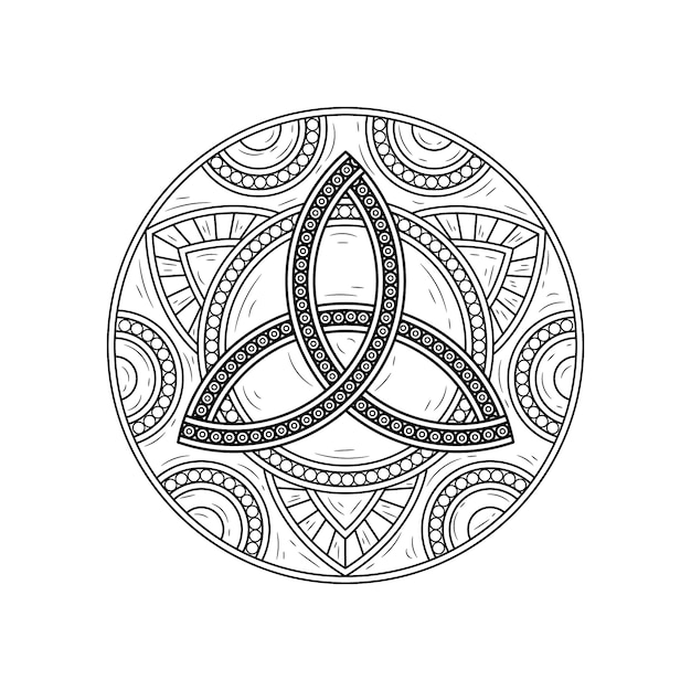 Simbolo wiccan disegnato a mano