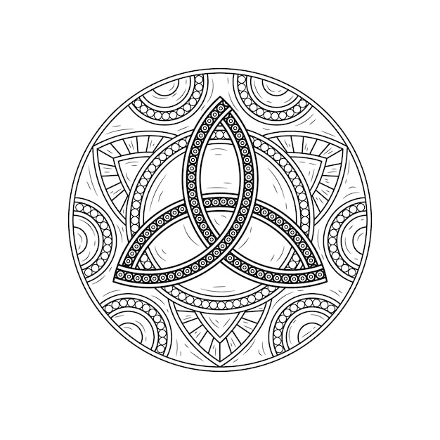 Hand drawn wiccan  symbol