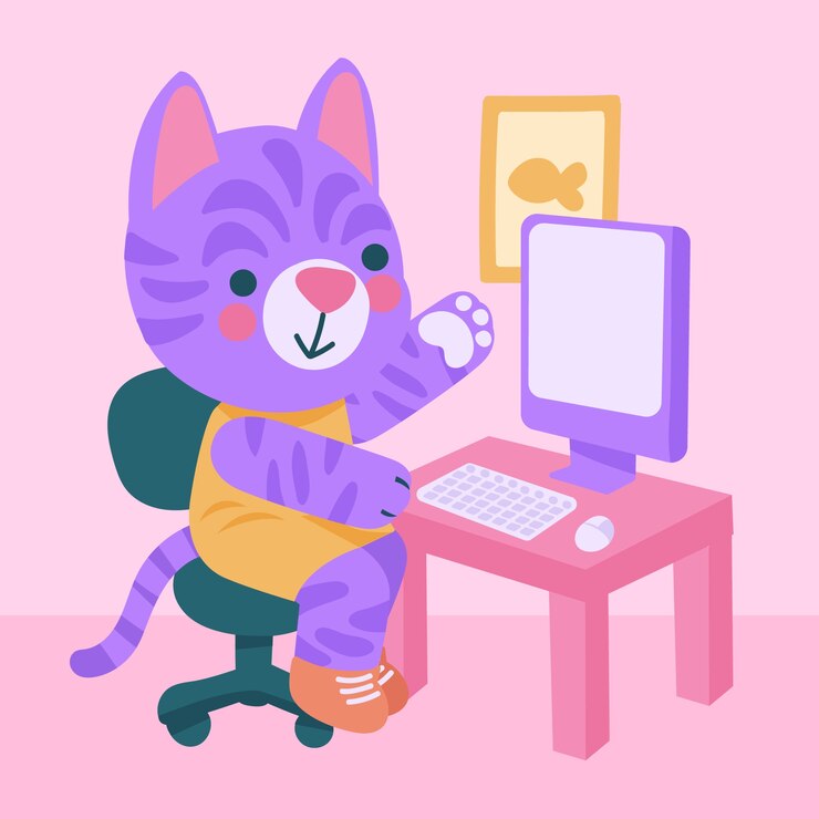 Free Vector hand drawn wild animals doing human activities illustration