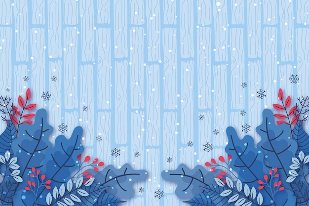 Free vector hand drawn winter background