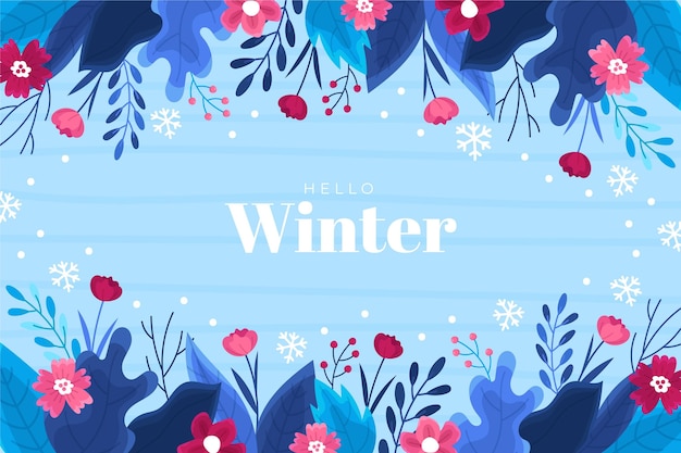 Free vector hand drawn winter background