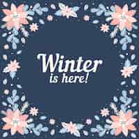 Free vector hand drawn winter background