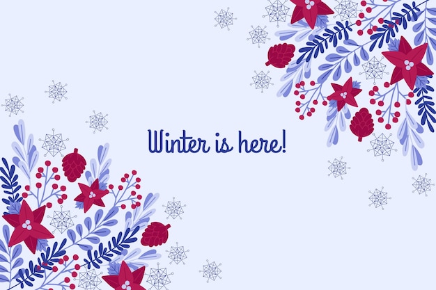 Free vector hand drawn winter background