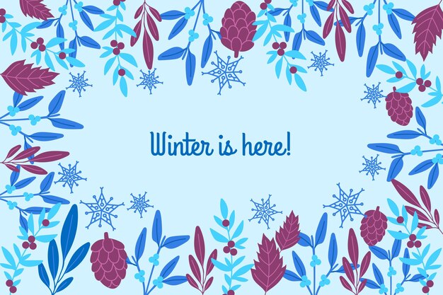 Free vector hand drawn winter background