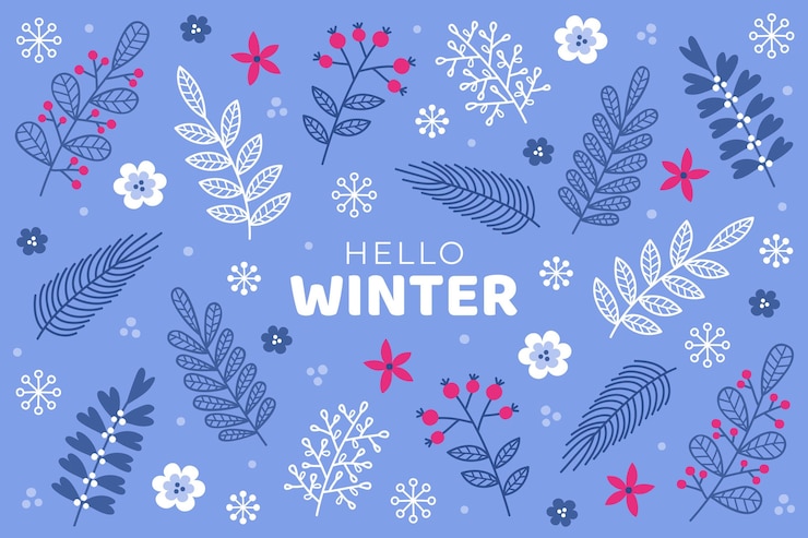 Free Vector hand drawn winter background