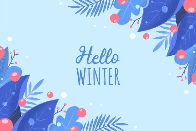 Free vector hand drawn winter background