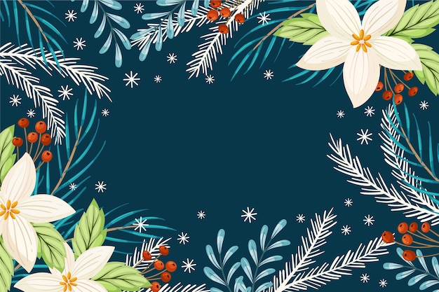 Free vector hand-drawn winter background