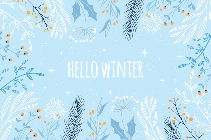 Free Vector hand drawn winter background