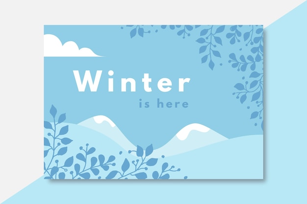 Free vector hand drawn winter card template