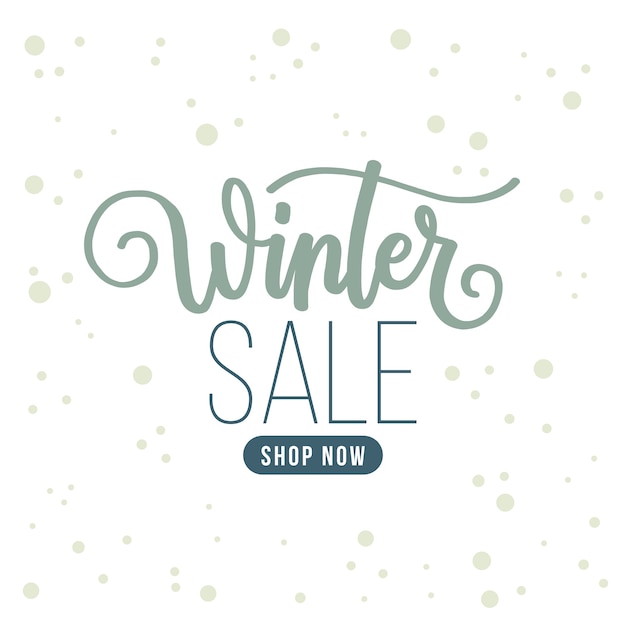 Free vector hand drawn winter sale background