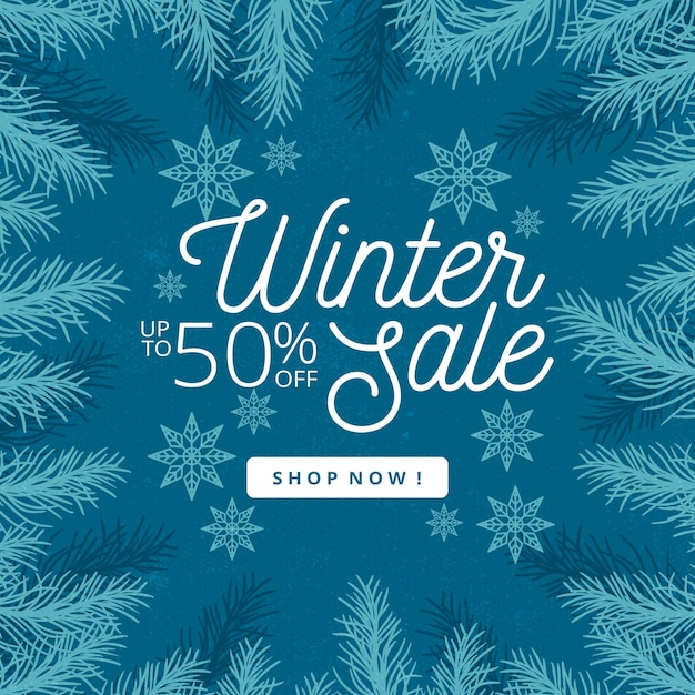 Hand drawn winter sale