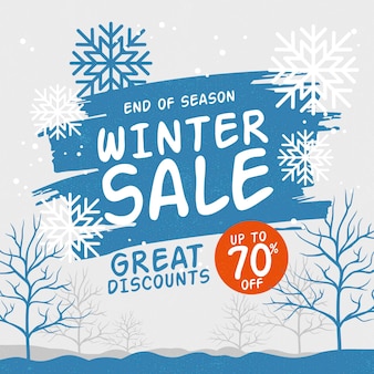 Hand drawn winter sale