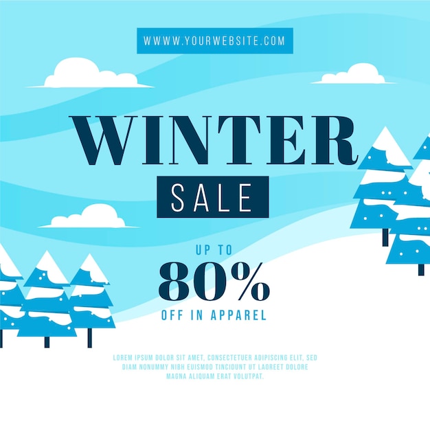 Hand drawn winter sale