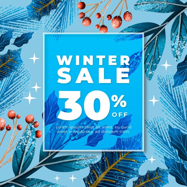 Hand drawn winter sale