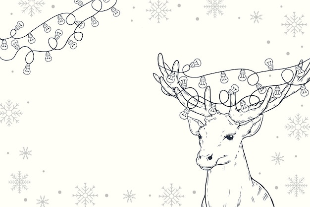 Free vector hand drawn winter season celebration background