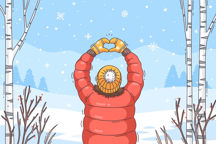 Free Vector hand drawn winter season celebration background