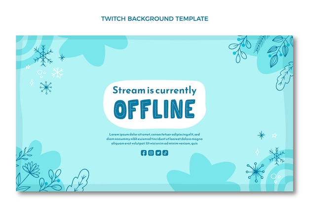 Free vector hand drawn winter twitch background