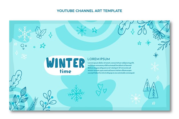 Arte del canale youtube invernale disegnata a mano