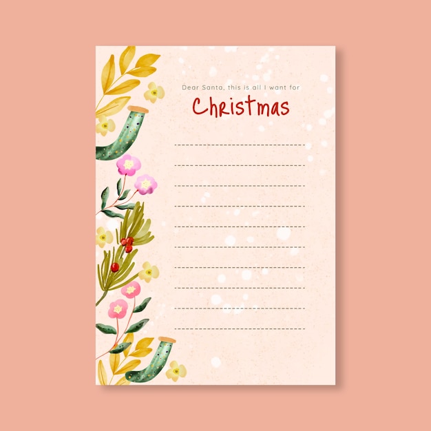 Free vector hand drawn wish list template