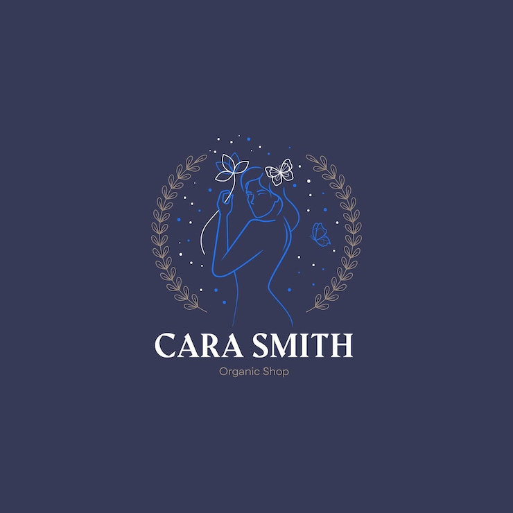 Free Vector hand drawn woman logo template