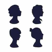 Free vector hand drawn woman silhouette illustration