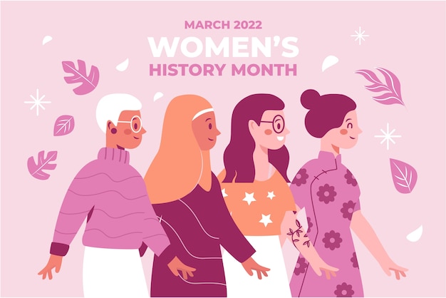 Free vector hand drawn women's history month background