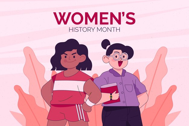 Hand drawn women's history month illustration