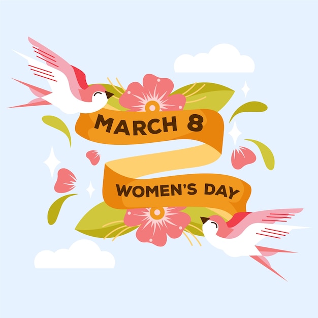 Hand drawn womens day concept