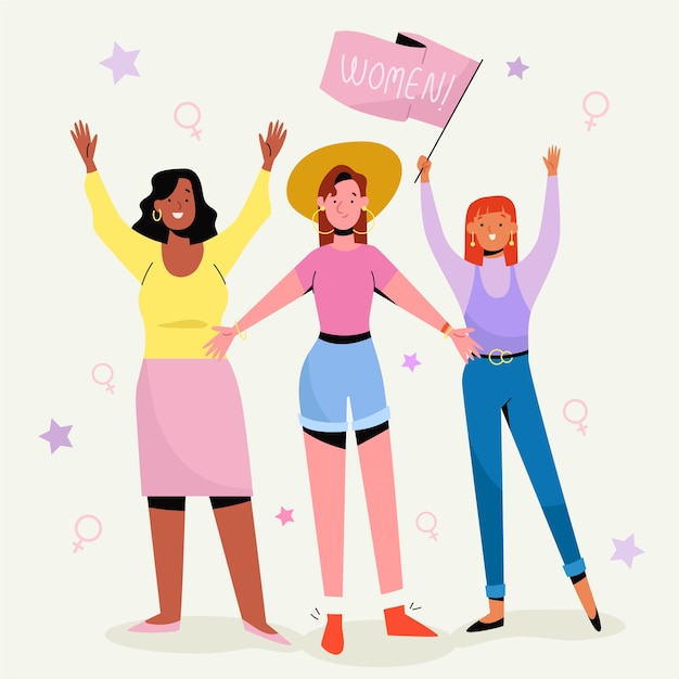 Free vector hand drawn womens day concept