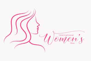 Free vector hand drawn womens day greeting design