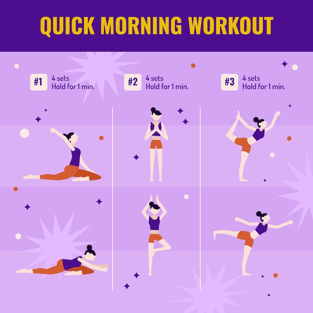 Free vector hand drawn workout routine element collection