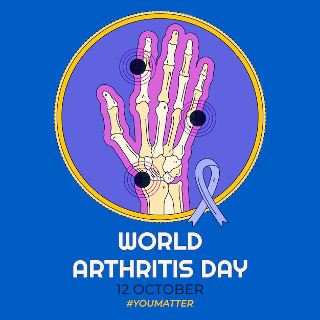 Free vector hand drawn world arthritis day illustration