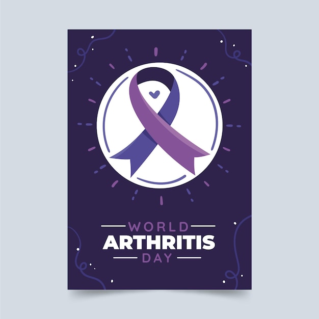 Free vector hand drawn world arthritis day vertical poster template