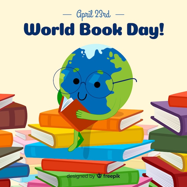 Free vector hand drawn world book day background