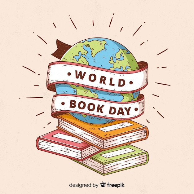 Free vector hand drawn world book day background