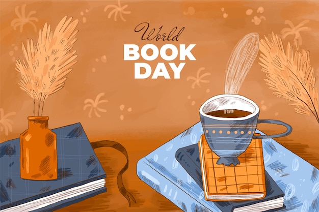 Free vector hand drawn world book day background