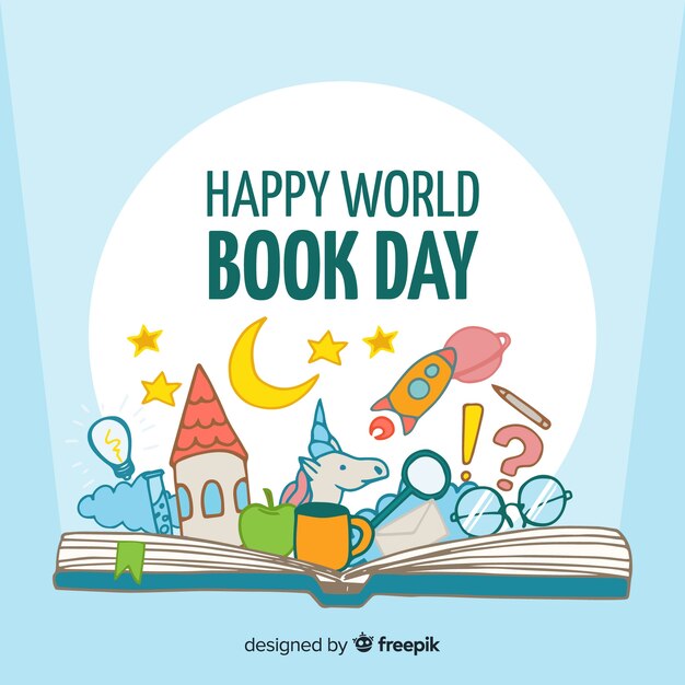 Hand drawn world book day banners