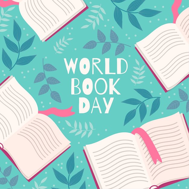 Hand drawn world book day concept