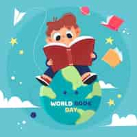 Free vector hand drawn world book day concept