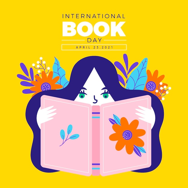 Free vector hand drawn world book day illustration